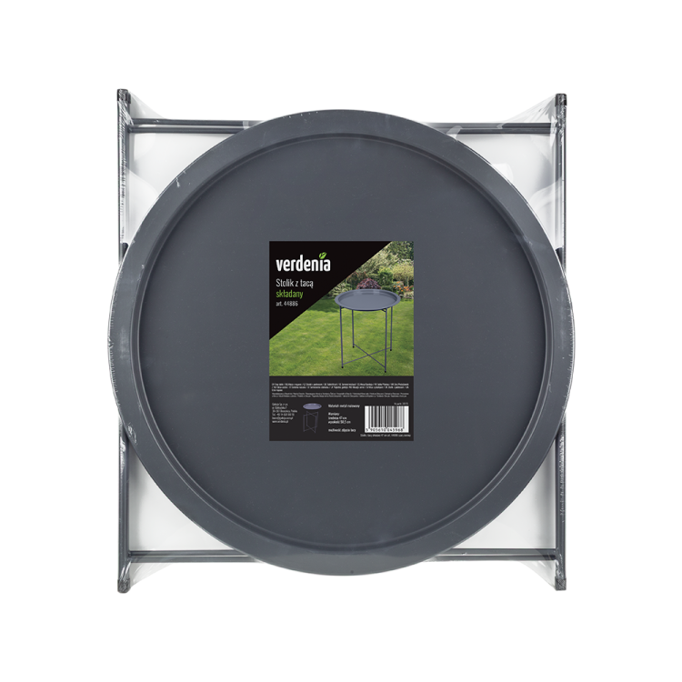 Stolik z tacą składany szary ciemny